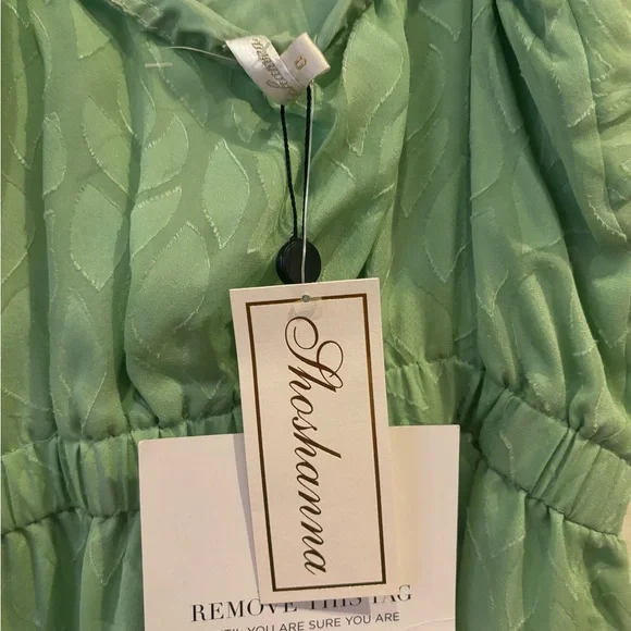 NWT spaghetti strap green shoshanna dress sz 0 - Picture 2 of 3